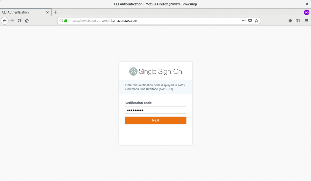 Confirm verification code