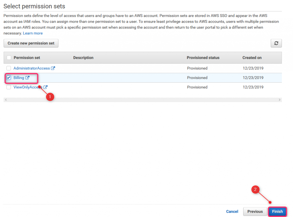 AWS-select-permission-set-sso