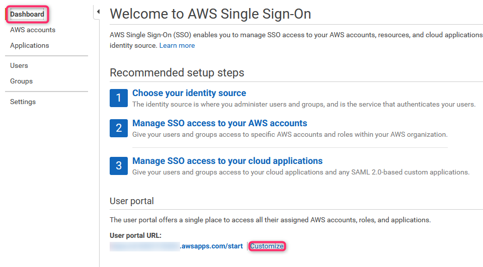 AWS-sustomize-sso