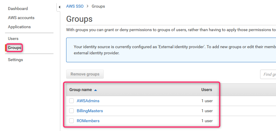 AWS-groups-sso