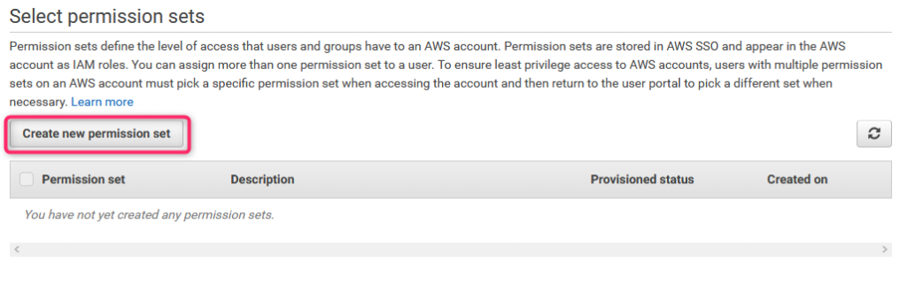 AWS-permission-set-sso