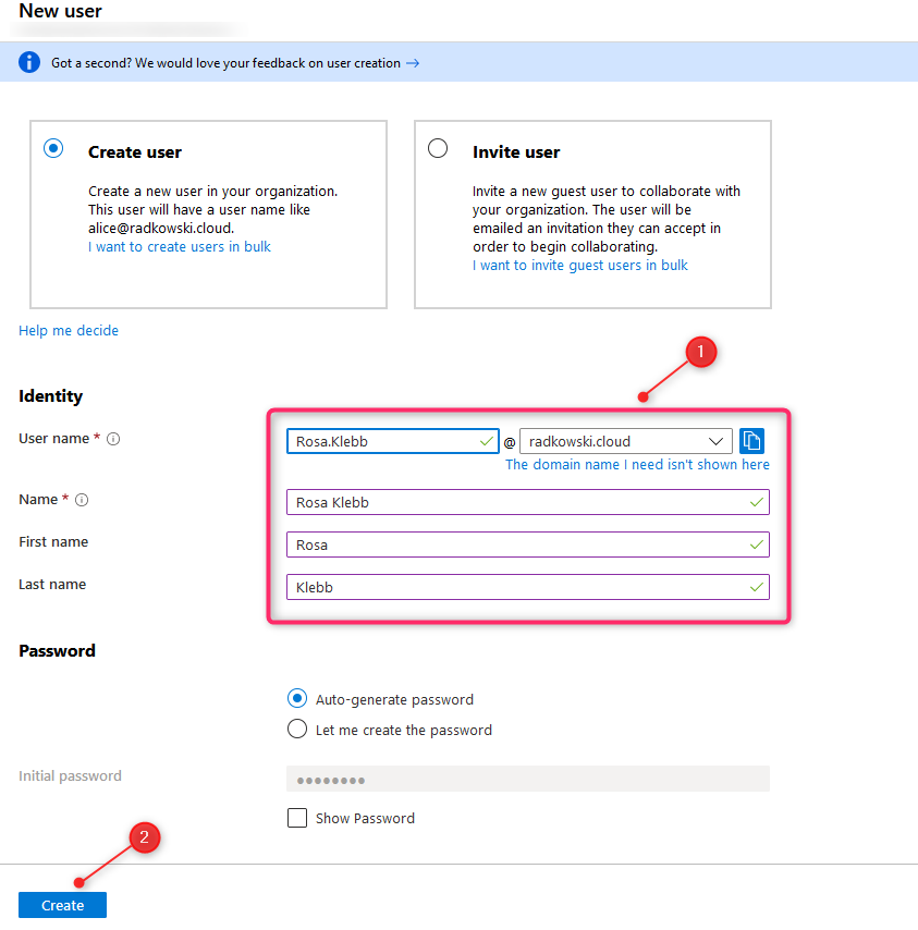 Azure-create-user
