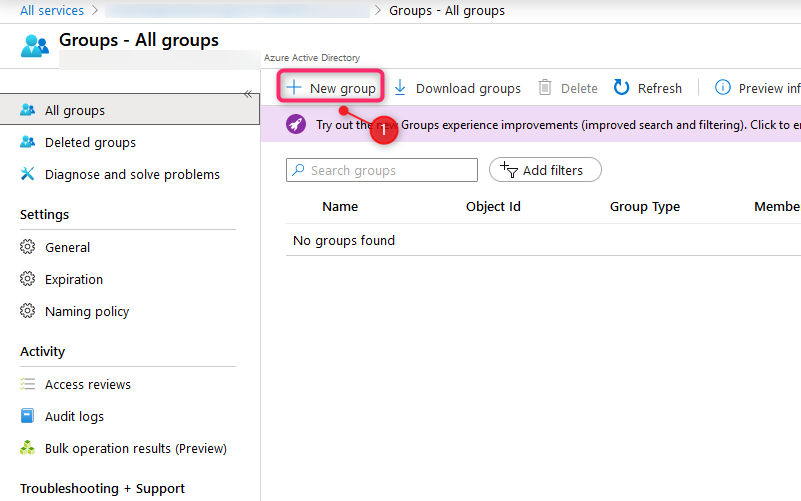 Azure-create-group