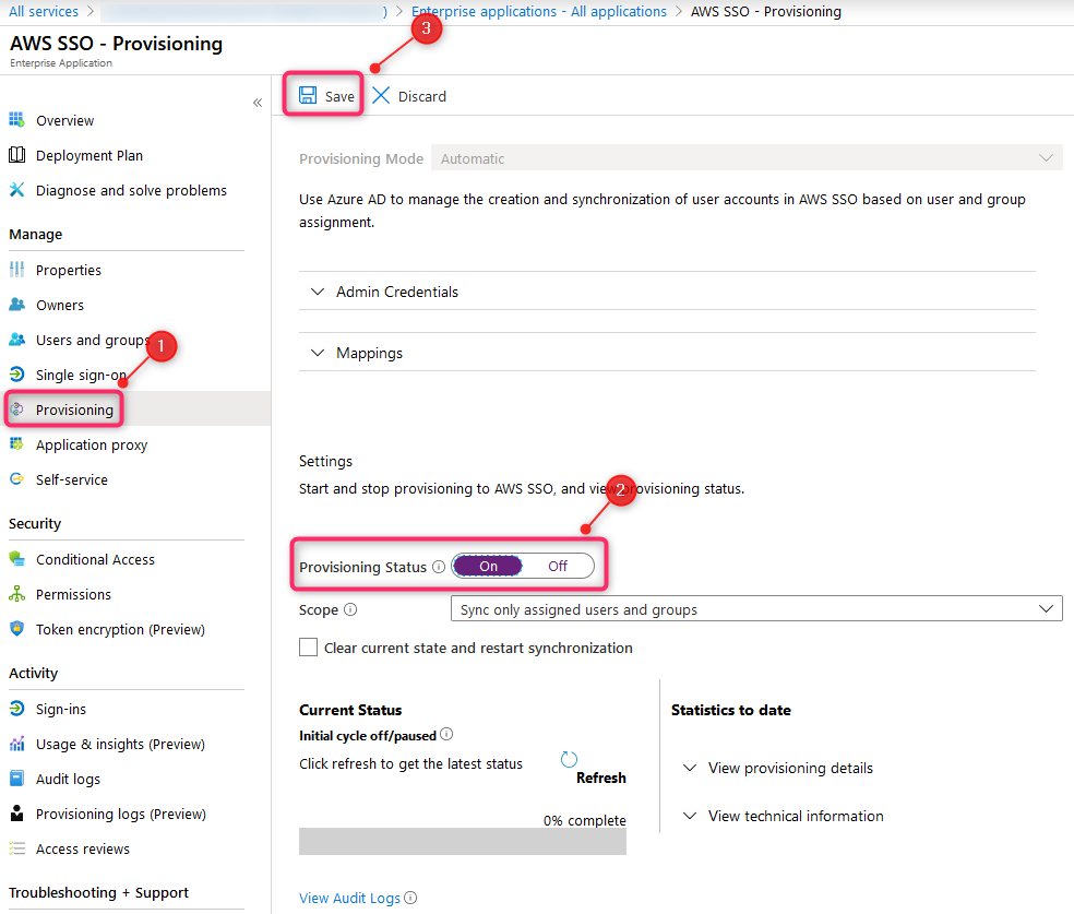 Azure-enable-provisioning